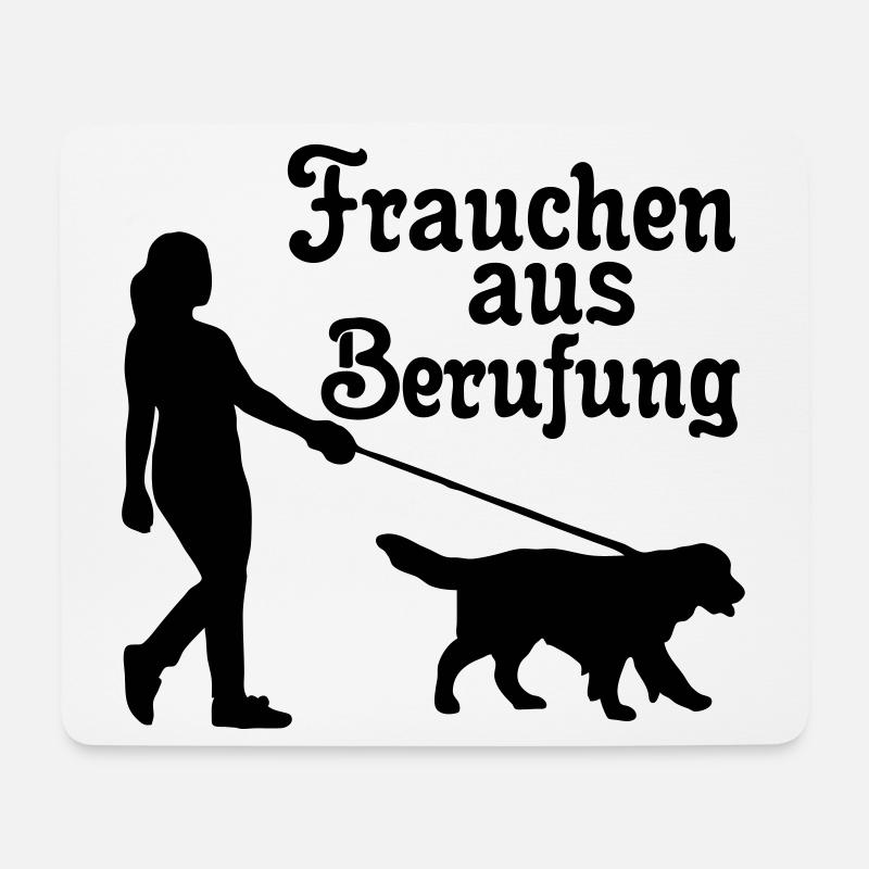 Frauchen aus Berufung Hund, Tier, Geschenk - Mousepad (Querformat) - Weiß