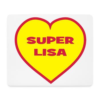 Super-Lisa - Mousepad (Querformat) - Weiß - Vorne