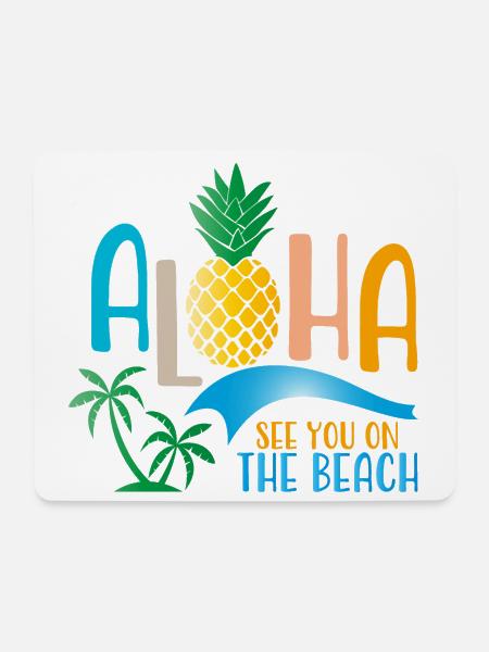 Beach - Mousepad (Querformat) - Weiß
