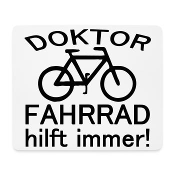 Doktor Fahrrad Radfahrer Spruch Geschenk Medizin - Mousepad (Querformat) - Weiß - Vorne