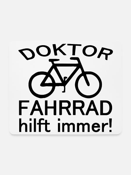 Doktor Fahrrad Radfahrer Spruch Geschenk Medizin - Mousepad (Querformat) - Weiß