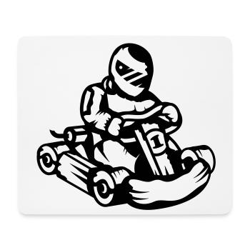 Kart Rennauto - Mousepad (Querformat) - Weiß - Vorne