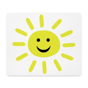 Smiley Summer Sun - Mousepad (Querformat) - Weiß - Vorne