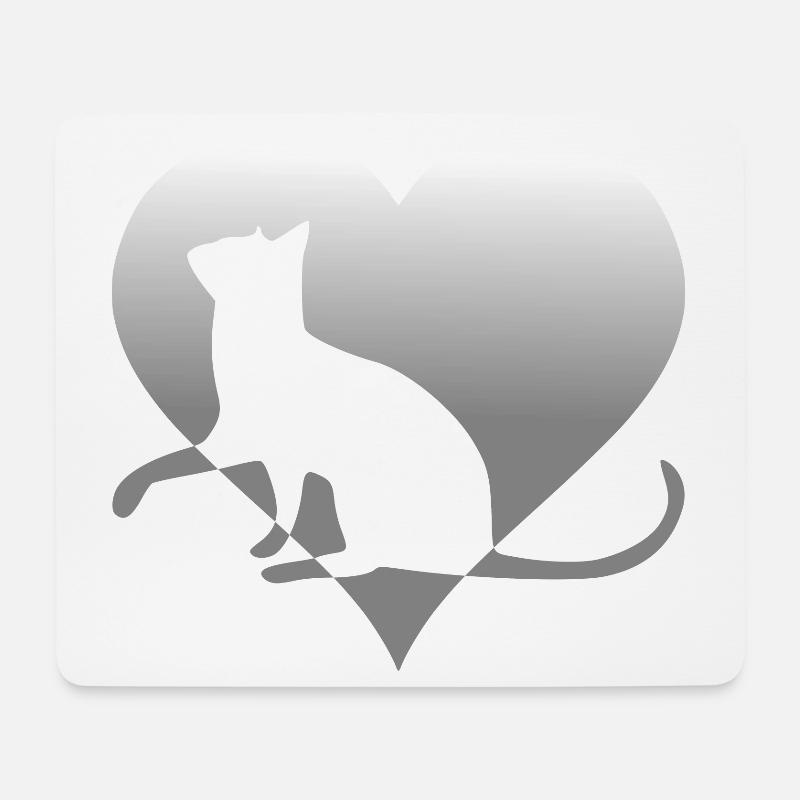 Katze Katze Katze Katze Katze Katze Mieze - Mousepad (Querformat) - Weiß