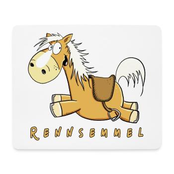 Rennsemmel Galopp Pferd I Pony Kinder Geschenk - Mousepad (Querformat) - Weiß - Vorne