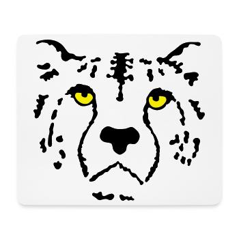 guépard - Tapis de souris (format paysage) - blanc - Devant
