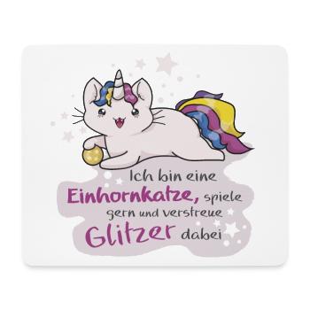 Kittykatacorn Einhornkatze - Mousepad (Querformat) - Weiß - Vorne