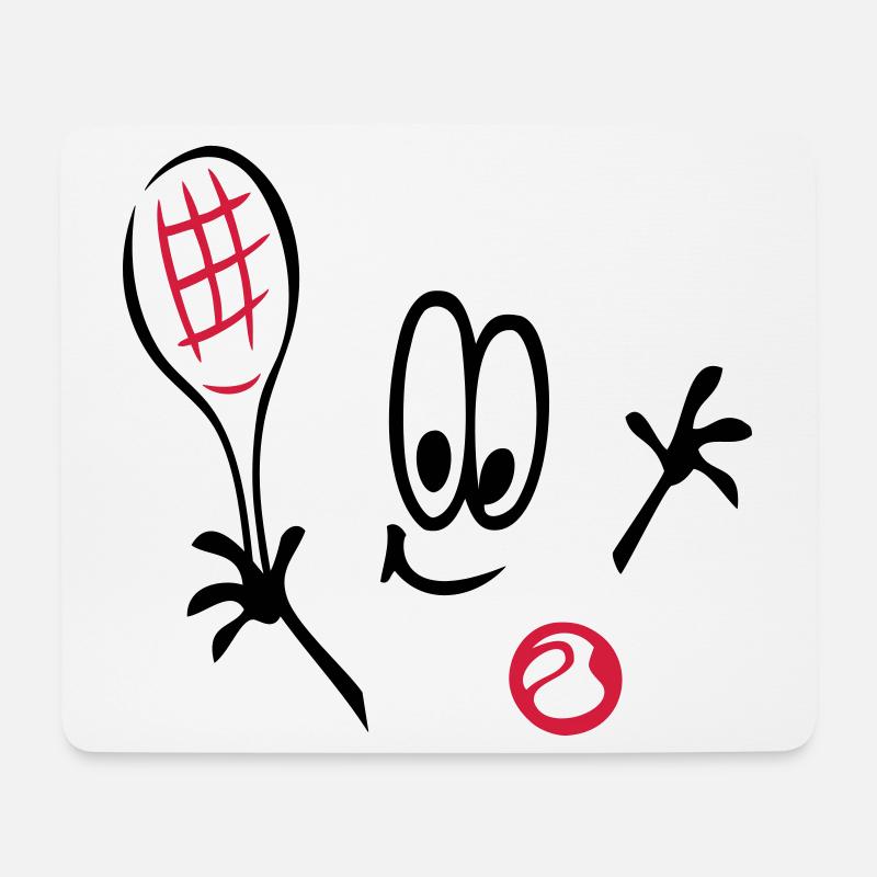 Sport, Tennis ,Tennisball, Comic - Mousepad (Querformat) - Weiß