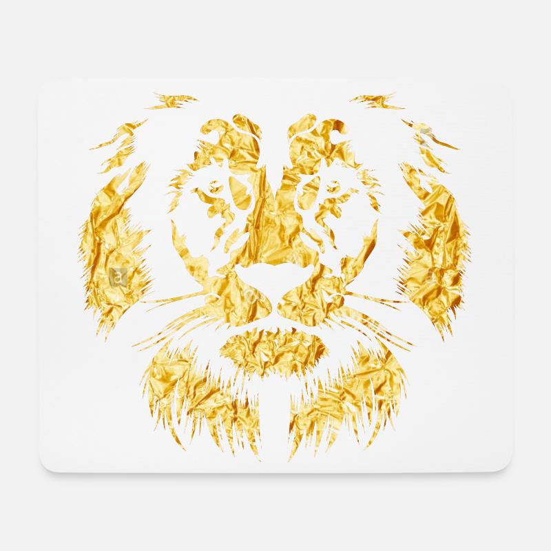 Lion gold - Mousepad (Querformat) - Weiß