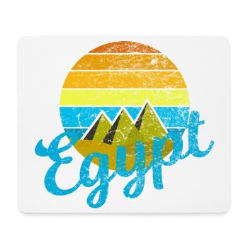 Egypt Egypt Le Caire Retro Vintage Pyramides vacances - Tapis de souris (format paysage) - blanc - Devant