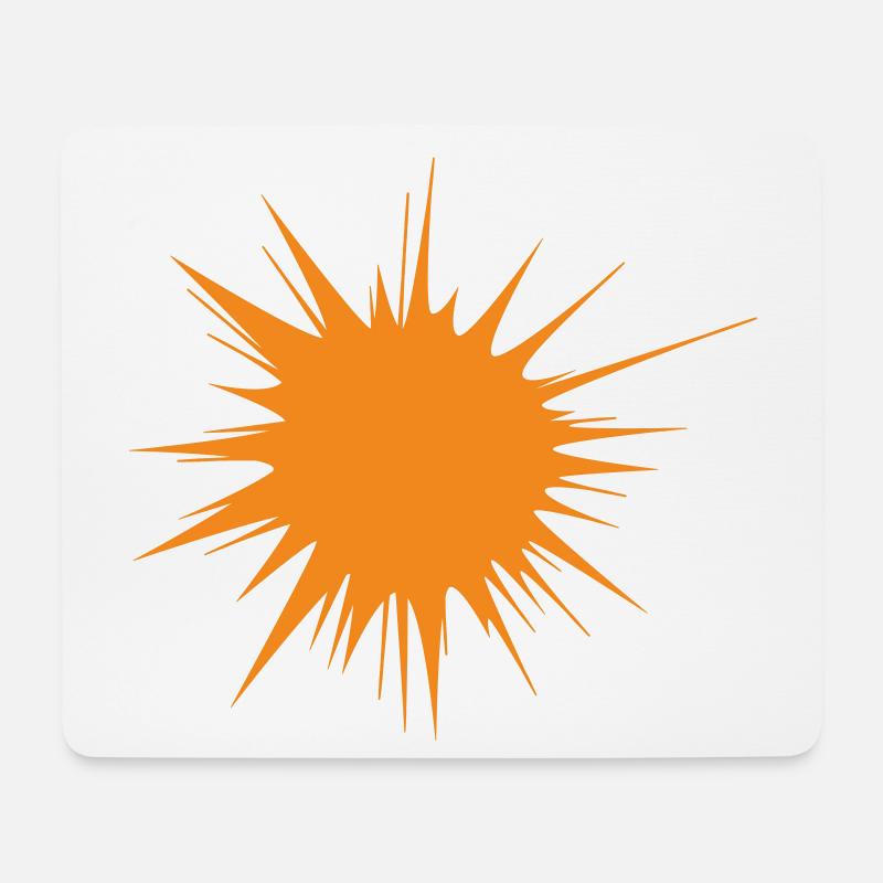 flash | explosion | Sun orange | Vectorgraphic - Mousepad (Querformat) - Weiß