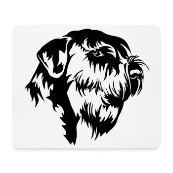 Riesenschnauzer Kopf - Mousepad (Querformat) - Weiß - Vorne
