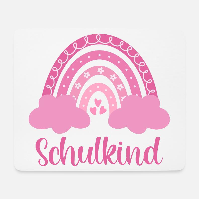 Schulkind Regenbogen - Mousepad (Querformat) - Weiß