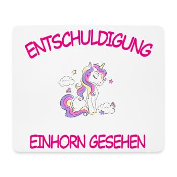 Entschuldigung ich habe Einhorn gesehen - Mousepad (Querformat) - Weiß - Vorne
