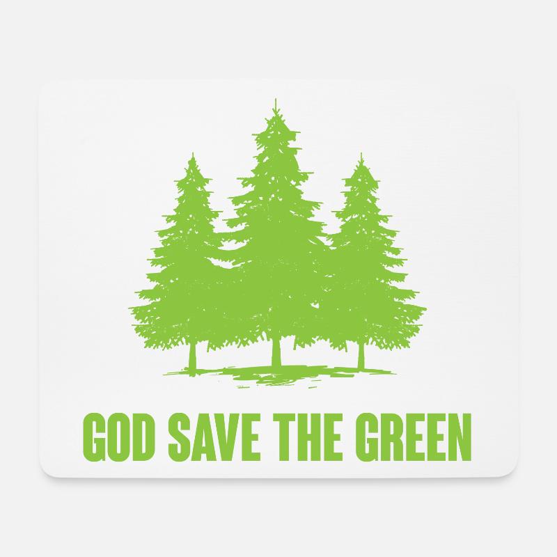 God Save The Green - Mouse Pad (horizontal) - white