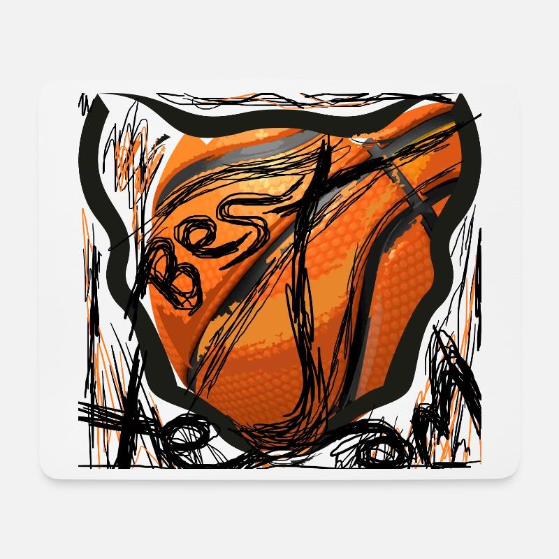 Basketball - Mousepad (Querformat) - Weiß