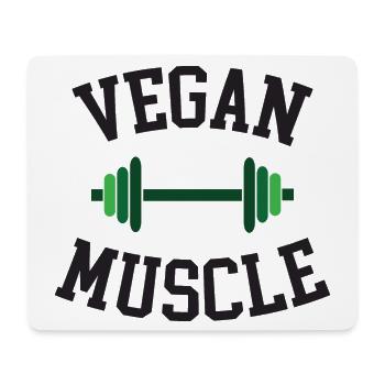 Muscle végétalien - Tapis de souris (format paysage) - blanc - Devant