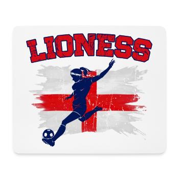 England Fußball Meister der Frauen Lionesses 2025 - Mousepad (Querformat) - Weiß - Vorne