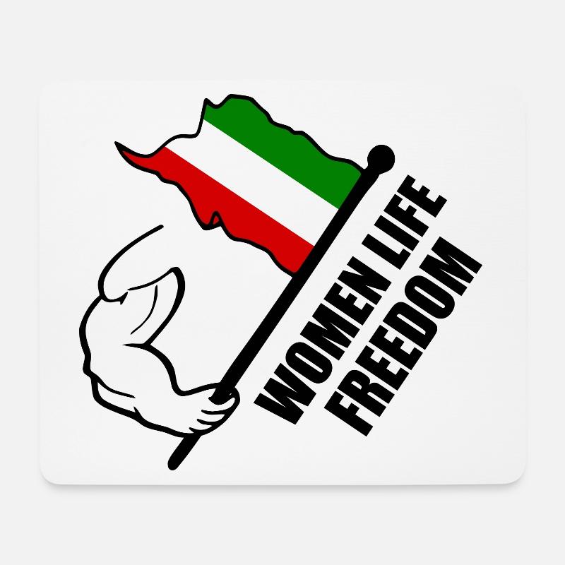 Women life freedom - Mousepad (Querformat) - Weiß