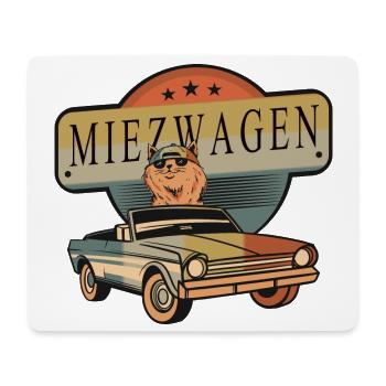 Coole Katzen Auto - Mousepad (Querformat) - Weiß - Vorne