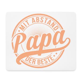 MIT ABSTAND DER BESTE PAPA - Mousepad (Querformat) - Weiß - Vorne