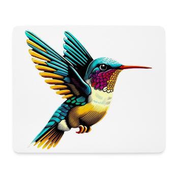 Colibri - Tapis de souris (format paysage) - blanc - Devant