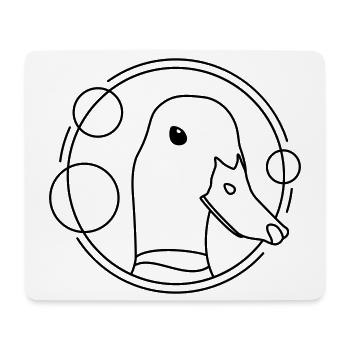 Duck in geometric design - Mouse Pad (horizontal) - white - Front