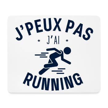 J peux pas j ai Running - Tapis de souris (format paysage) - blanc - Devant