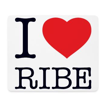 I LOVE RIBE - Mouse Pad (horizontal) - white - Front