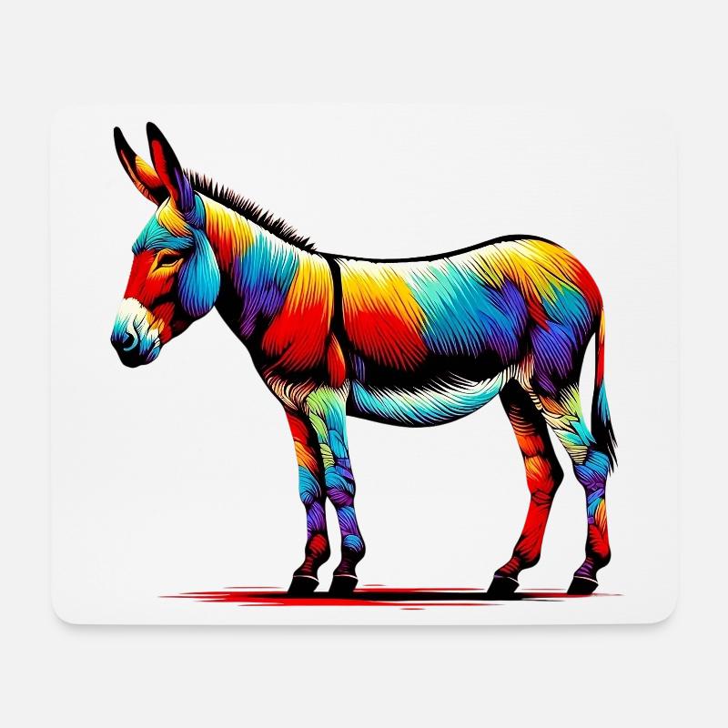 Esel, Schnuller, Maultier - Mousepad (Querformat) - Weiß