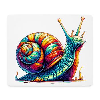 Schnecke - Mousepad (Querformat) - Weiß - Vorne
