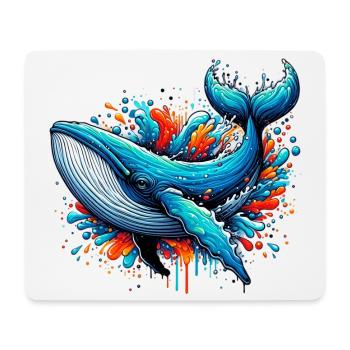 Baleine - Tapis de souris (format paysage) - blanc - Devant