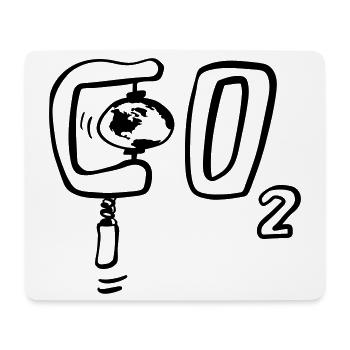 Unter CO2 Druck - Erde im Klimawandel - Mousepad (Querformat) - Weiß - Vorne