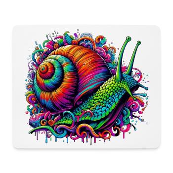 Schnecke - Mousepad (Querformat) - Weiß - Vorne
