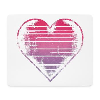Pastell-Aquarell-Herz-Design - Mousepad (Querformat) - Weiß - Vorne