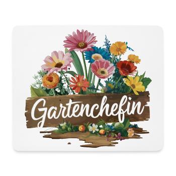 Gartenarbeit Gartenchefin - Mousepad (Querformat) - Weiß - Vorne