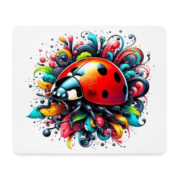 Coccinelle - Tapis de souris (format paysage) - blanc - Devant