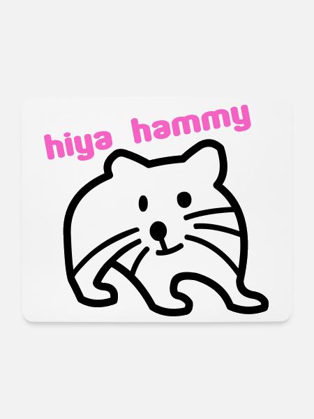 hiya hammy - Mouse Pad (horizontal) - white