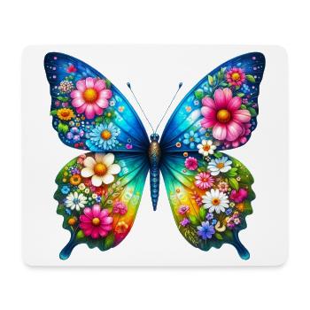 Butterfly Flower Flowers - Mouse Pad (horizontal) - white - Front