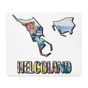 Aquarell Landkarte Helgoland - Mousepad (Querformat) - Weiß - Vorne