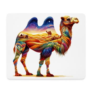 Chameau - Tapis de souris (format paysage) - blanc - Devant