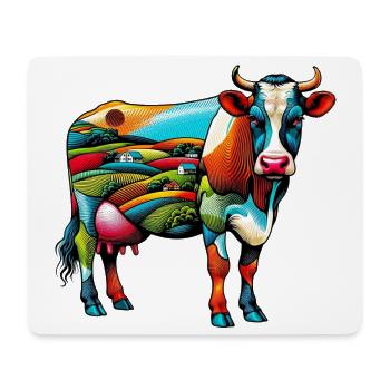 Cow - Mouse Pad (horizontal) - white - Front