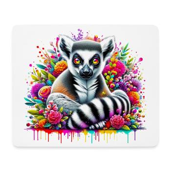 Lémurien - Tapis de souris (format paysage) - blanc - Devant