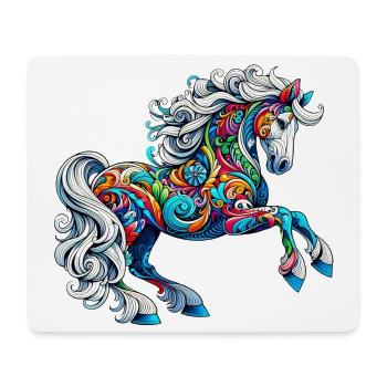 Pferd - Mousepad (Querformat) - Weiß - Vorne
