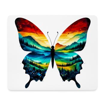 Butterfly - Mouse Pad (horizontal) - white - Front