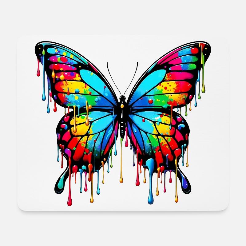 Schmetterling - Mousepad (Querformat) - Weiß