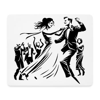 Couple de mariés - Tapis de souris (format paysage) - blanc - Devant