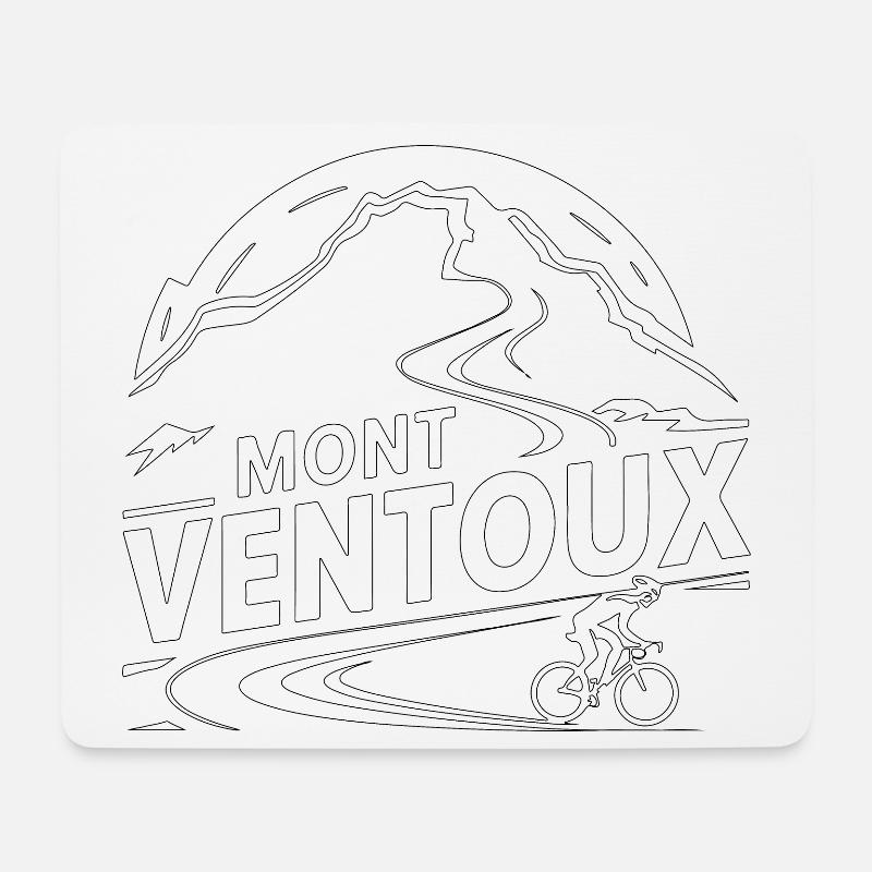 Die epische Besteigung des Mont Ventoux mit dem Fahrrad - Mousepad (Querformat) - Weiß