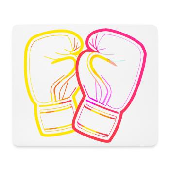 Dessin de gants de boxe - Tapis de souris (format paysage) - blanc - Devant