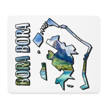 Carte à l’aquarelle Bora Bora - Tapis de souris (format paysage) - blanc - Devant